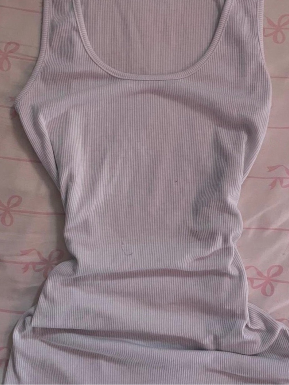 Garage Ribbed Tank Top — Light Lavender Pink